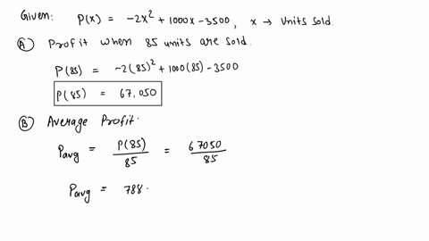 the-function-pz-152-7751-5500-gives-the-profit-when-units-of-_-certain-product-are-sold-find-a-the-profit-when-85-units-are-sold-1953758-dollars-b-the-average-profit-per-unit-when-85-units-a-88113