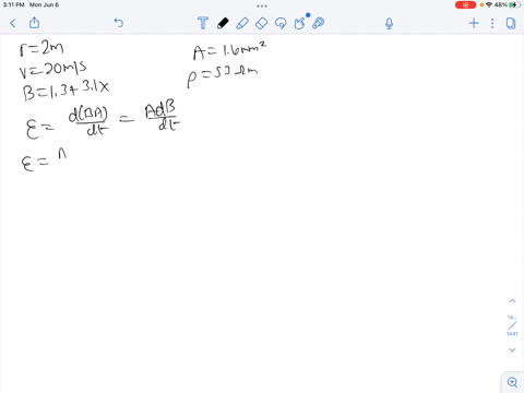 consider-a-wire-loop-of-the-radius-r-2-m-moving-with-a-constant-speed-of-20-ms-along-magnetic-field-lines-perpendicular-to-the-loop-plane-the-magnetic-field-is-changing-with-the-distance-x-a-45488