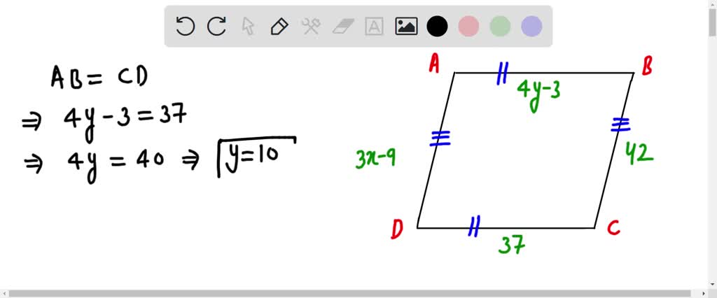 Solved: If The Quadrilateral Shown Is A Kite, Find The Values Of The 