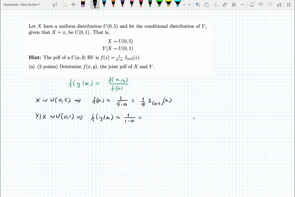 SOLVED: Let X have a uniform distribution U(0,5) and let the ...