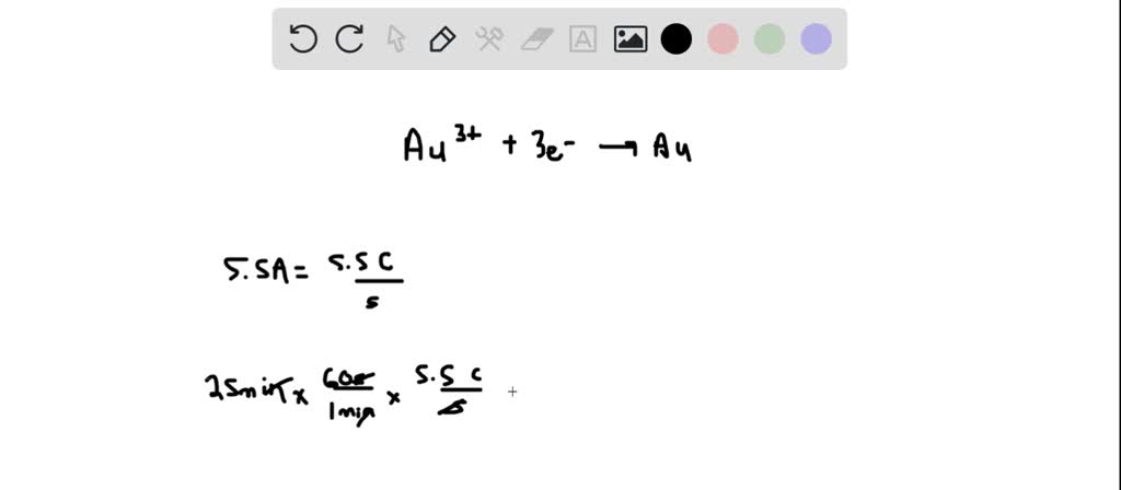 SOLVED: Gold can be plated out of a solution containing Au3+ according ...