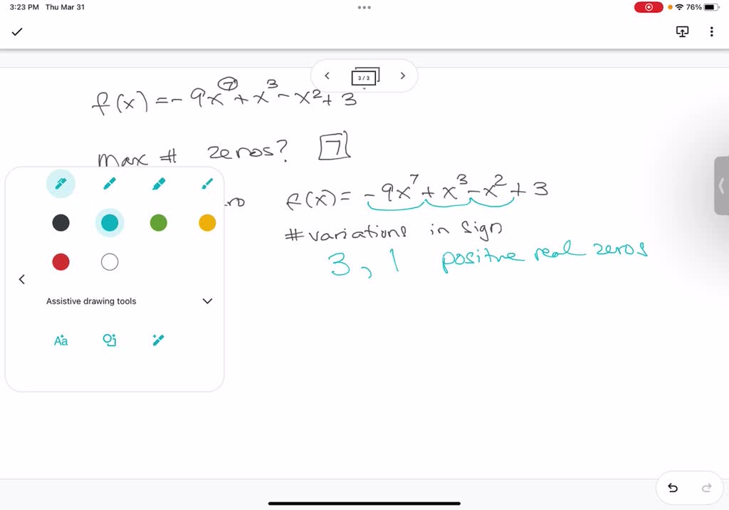 solved-tell-the-maximum-number-of-zeros-that-the-polynomial-function