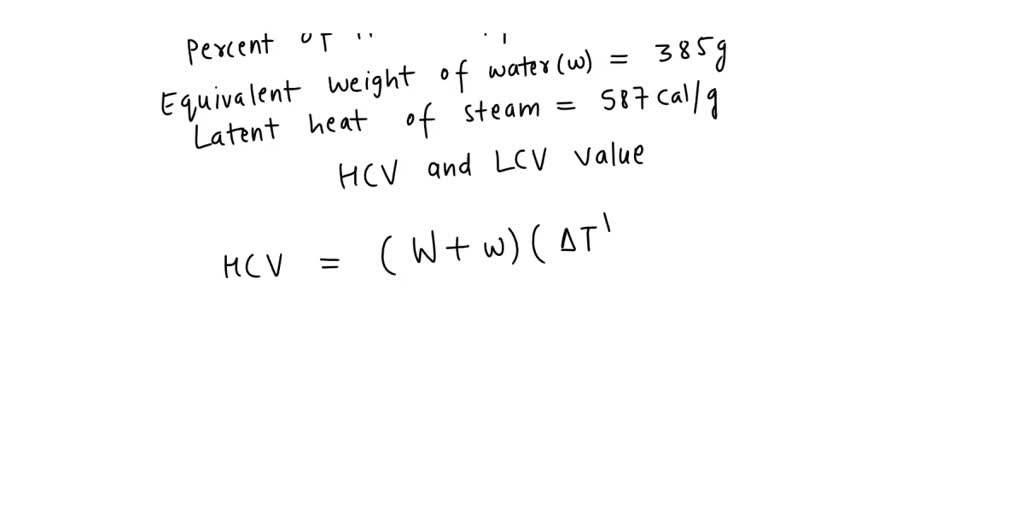 SOLVED In an experiment in a Bomb calorimeter, a solid fuel of 0.90g