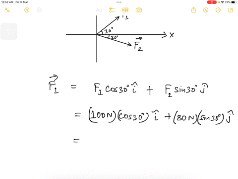 for-the-forces-f-and-f2-act-on-the-bracket-as-shown-in-the-figuredetermine-the-magnitude-of-the-resultant-of-the-two-forces-and-its-direction-f1100n-c-30o-20-f280n-71247