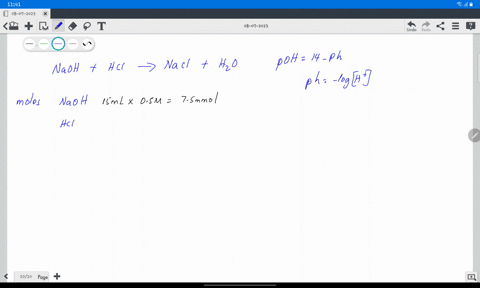 a-200-ml-of-04500-m-hcl-are-mixed-with-150-ml-of-0500-m-naoh-calculate-the-poh-of-the-solution-30034