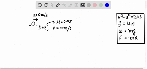 a-hockey-puck-is-given-an-initial-speed-of-50-mathrmm-mathrms-if-the-coefficient-of-kinetic-friction-47678