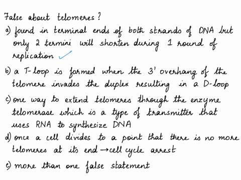 23-which-of-the-following-statements-regarding-telomeres-is-false-a-telomeres-are-found-on-the-terminal-end-of-both-stands-of-human-dna-but-only-two-termini-will-shorten-during-one-round-of-65366