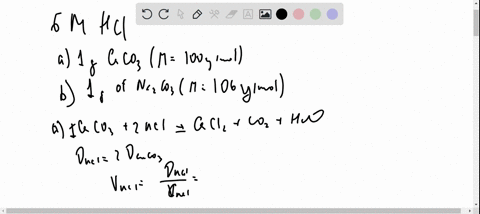 how-many-millilitres-of-6-m-hydrochloric-acid-are-required-to-react-exactly-with-a-1-g-of-calcium-carbonate-and-b-1-g-of-sodium-carbonate-show-your-calculations-including-the-relevant-balanc-82946