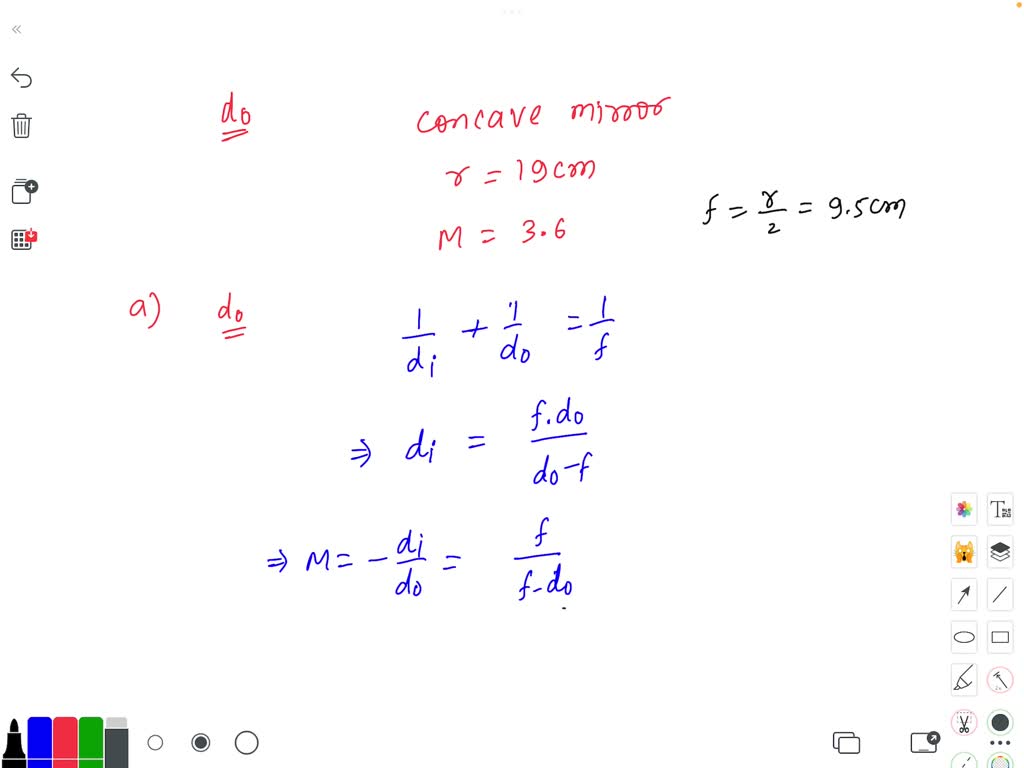 SOLVED (109) Problem 9 An object is placed a distance d in front of