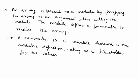 question-3-marks-explain-how-an-array-is-passed-to-a-module-your-explanation-must-include-an-example-with-pseudocode-demonstrating-the-process-include-in-your-discussion-explanations-of-parameters-and