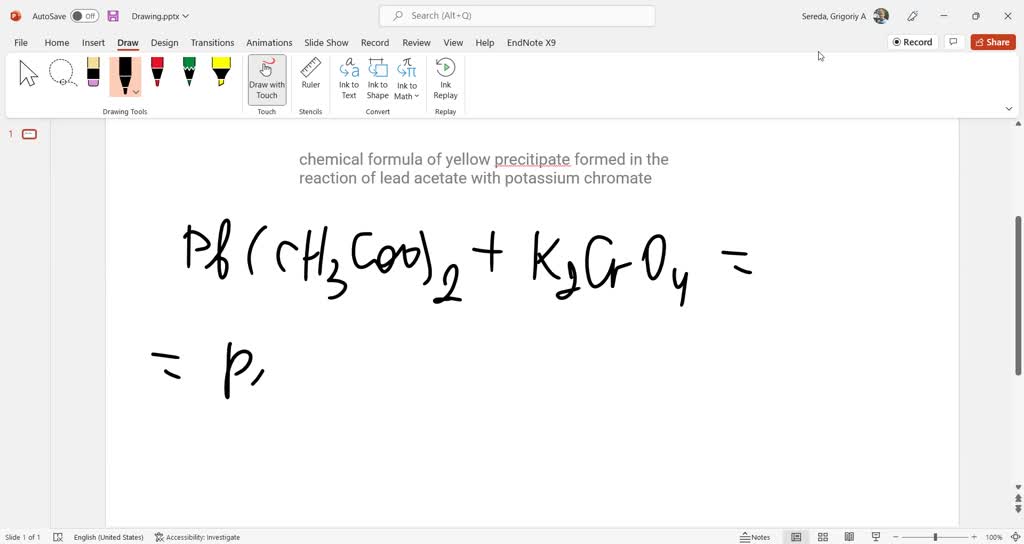 SOLVED chemical formula of yellow precitipate formed in the reaction