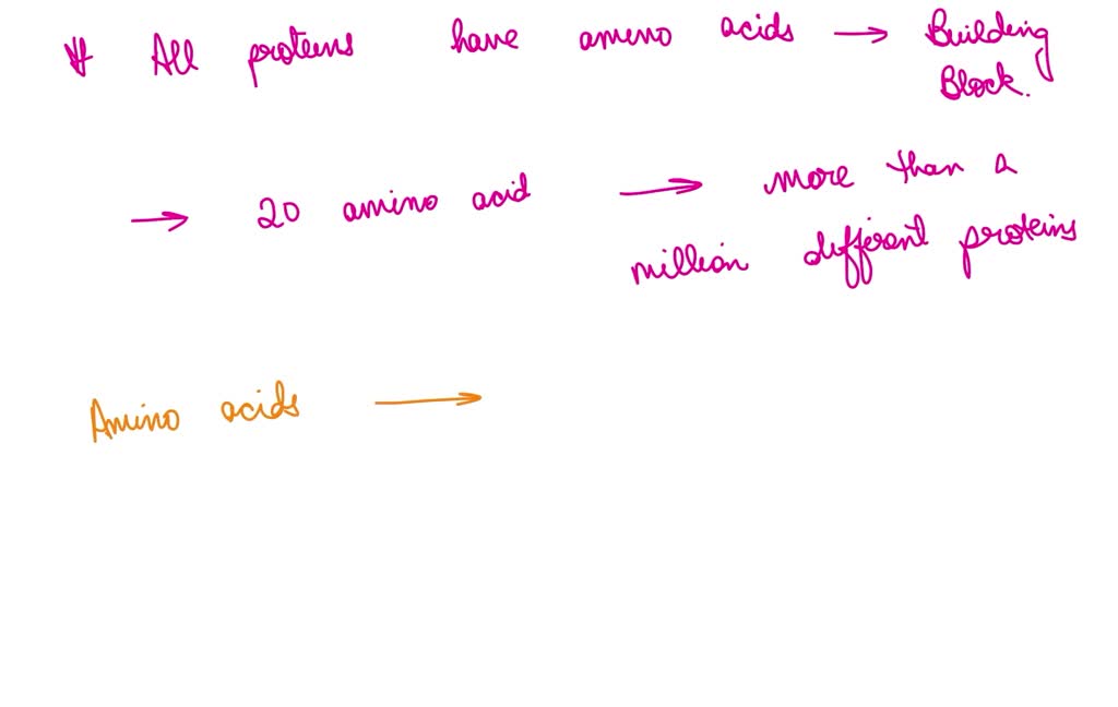 SOLVED All proteins have amino acids as their building blocks. Even though there are only 20