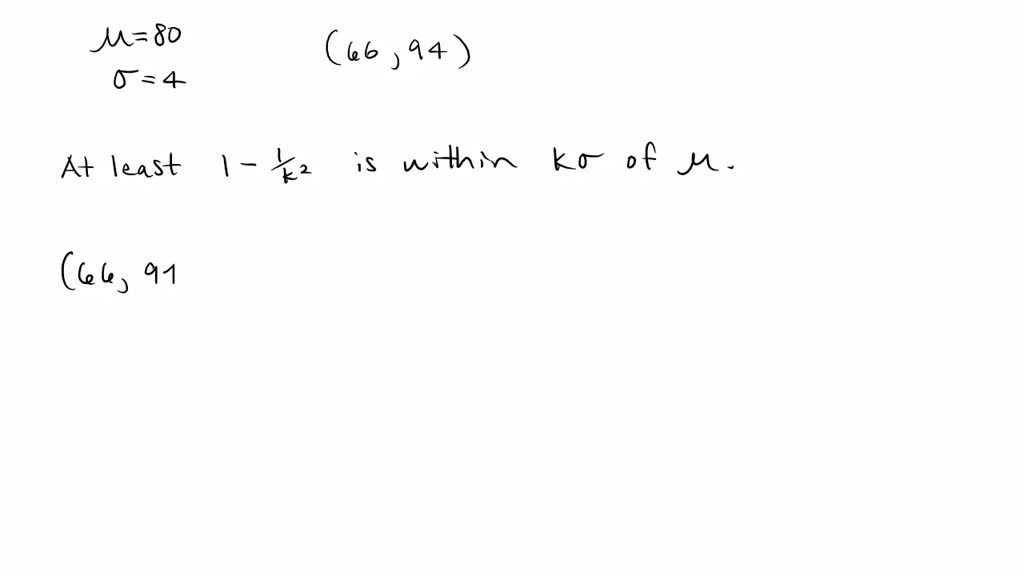 SOLVED: In a certain distribution, the mean is 60 with a standard ...