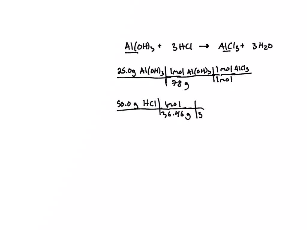 SOLVED From the following balanced equation, the mass of aluminum