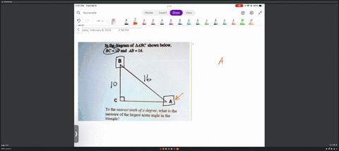 in-the-diagram-of-aabc-shown-below-bc-10-and-ab-16-to-the-nearest-tenth-of-a-degree-what-is-the-measure-of-the-largest-acute-angle-in-the-triangle-07273