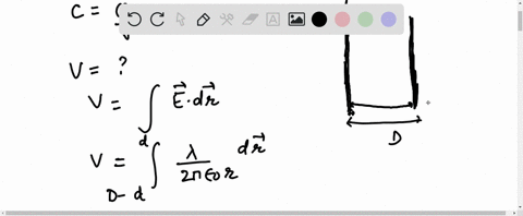 consider-two-long-parallel-and-oppositely-charged-wires-of-radius-d-with-their-centers-separated-by-a-distance-d-assuming-the-charge-is-distributed-uniformly-on-the-surface-of-each-wire-show-that-th-2