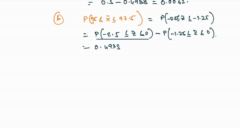 SOLVED Given that a normal distribution with mean 100 and standard