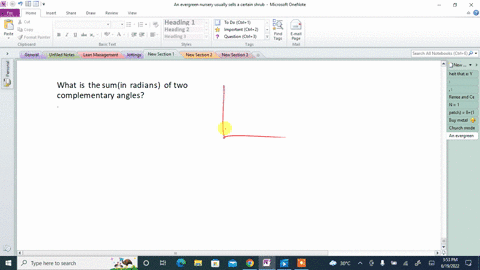 what-is-the-sumin-radians-of-two-complementary-angles
