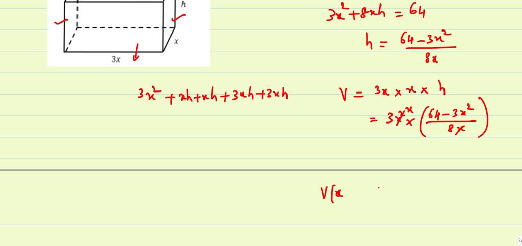 SOLVED: Question 1. A rectangular tank open at the top has total volume ...