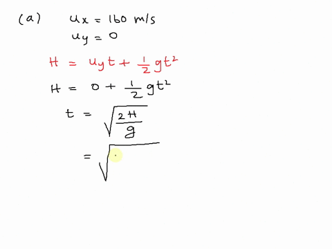 an-airplane-is-flying-horizontally-with-a-constant-velocity-of160-ms-at-an-altitude-of4700-m-when-it-drops-apackage-a-how-long-does-it-take-for-the-package-toreach-the-groundsb-what-is-the-d-24324