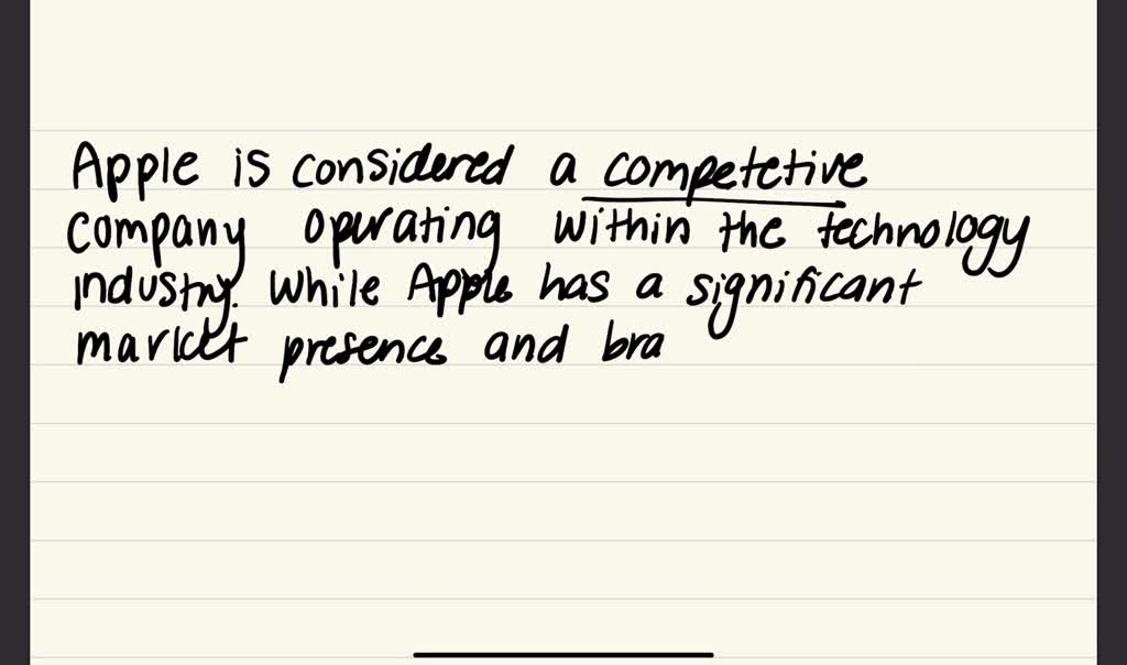 SOLVED is apple competitive, oligopolistic, or monopolistic