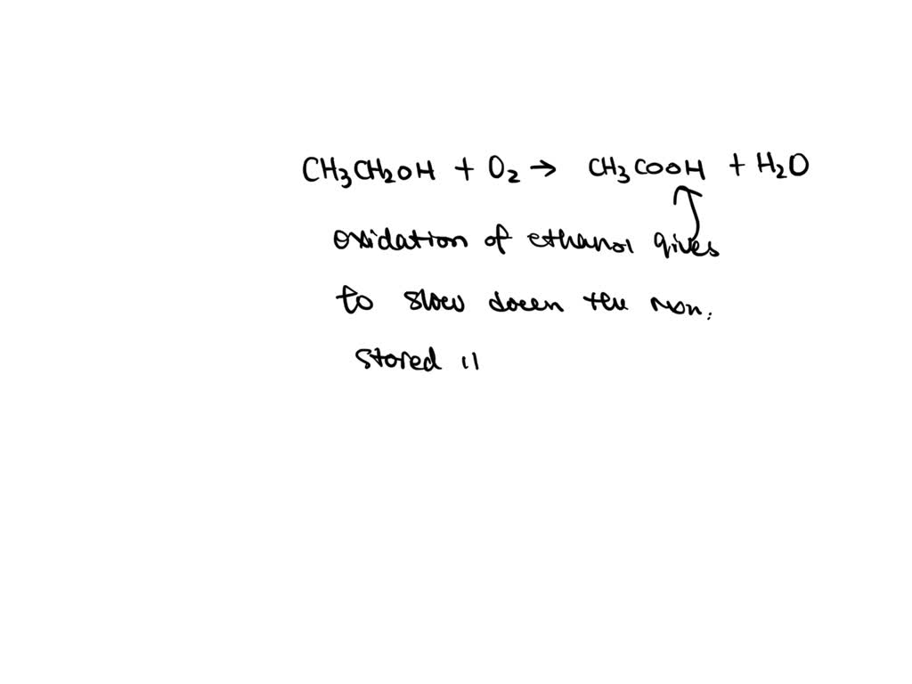 SOLVED Consider an opened bottle of wine. When wine (ethanol) is left
