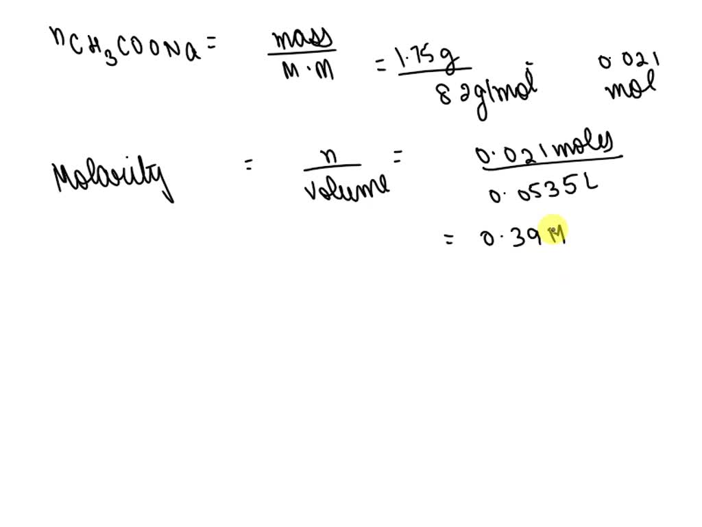 SOLVED: Calculate the pH of a solution prepared by dissolving 1.75 g of ...