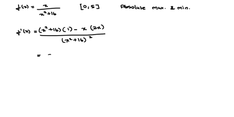 find-the-absolute-maximum-and-absolute-minimum-values-of-f-on-the-given-interval-fx-x2-16-0-5-absolute-minimum-value-0125-absolute-maximum-value-0125-65768
