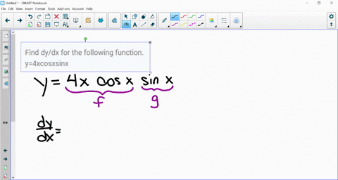 find-dydx-for-the-following-function-y4xcosxsinx-51507