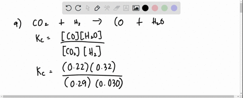 what-is-the-numerical-value-of-kc-for-the-following-reaction-if-the-equilibrium-mixture-contains-029-m-co2-0030-m-h2-022-m-co-and-032-m-h2o-co2gh2gcogh2og-for-the-reaction-n2g3h2g2nh3g-what-89609