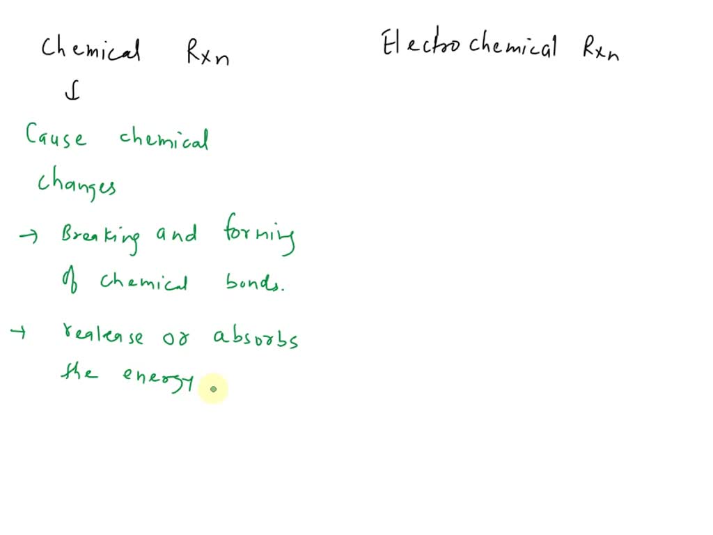 SOLVED What is the difference between electrochemical and chemical
