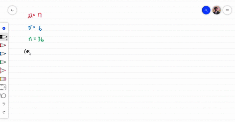 a-random-sample-of-size-36-is-taken-from-a-population-with-mean-17-and-standard-deviation-6-what-are-the-mean-and-the-standard-deviation-for-the-sampling-distribution-of-the-sample-mean-94127