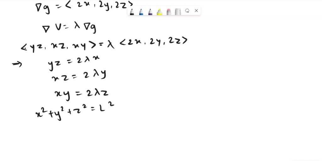 SOLVED If the length of the diagonal of a rectangular box must be L