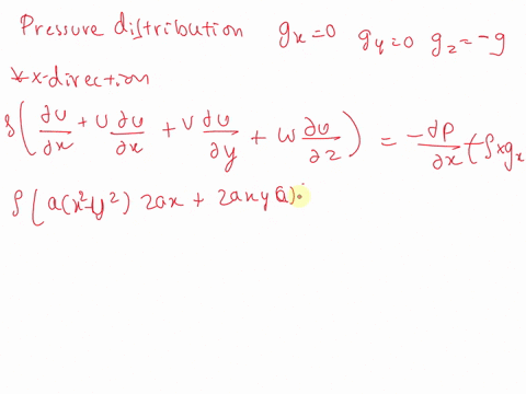 an-incompressible-velocity-field-is-given-by-uax2-y2-v-2axy-w-0b0-and-determine-under-what-conditions-it-is-as-a-solution-to-the-navier-stokes-equations-assuming-that-these-conditions-are-me-14271