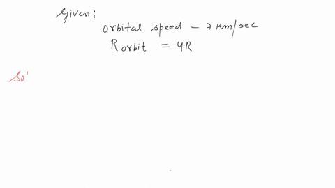 orbital-velocity-of-earths-satellite-near-the-surface-is-7-kms-when-the-radius-of-the-orbit-is-4-times-than-that-of-earths-radius-then-orbital-velocity-in-that-orbit-is-3