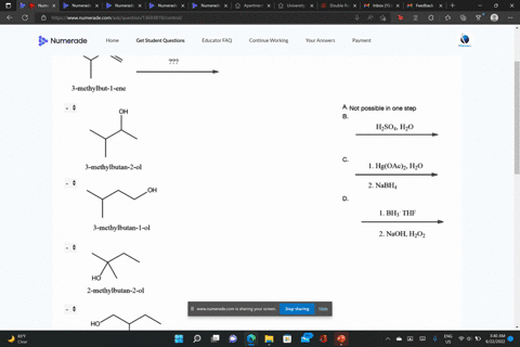 question-match-the-reagent-to-the-specified-outcome-3-methylbut-i-ene-a-not-possible-in-one-step-oh-hzso4-hzo-3-methylbutan-2-ol-hgoacz-hzo-nabh-oh-1-bh-thf-3-methylbutan-ol-2-naoh-hoz-ho-2-34152