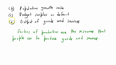 an-economys-factors-of-production-and-its-production-function-determine-the-economys_______-a-labor-force-participation-rate-b-population-growth-rate-c-budget-surplus-or-deficit-d-output-of-59236