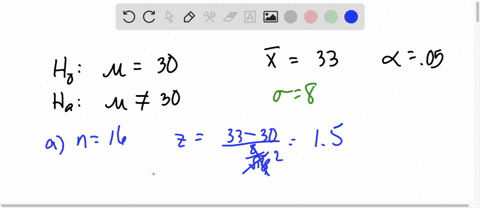 a-random-sample-is-selected-from-a-normal-population-with-a-mean-of-30-and-a-standard-deviation-of-8-after-a-treatment-is-administered-to-the-individuals-in-the-sample-the-sample-mean-is-fou-82977