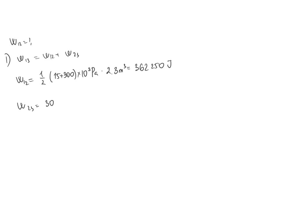 SOLVED: Calculate the total work, in Btu; for process 1-3 shown Figure ...