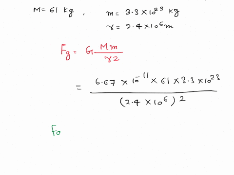 a-calculate-the-magnitude-of-the-gravitational-force-exerted-by-mercury-on-a-61-kgkg-human-standing-on-the-surface-of-mercury-the-mass-of-mercury-is-3301023-kgkg-and-its-radius-is-240106-mm-86474