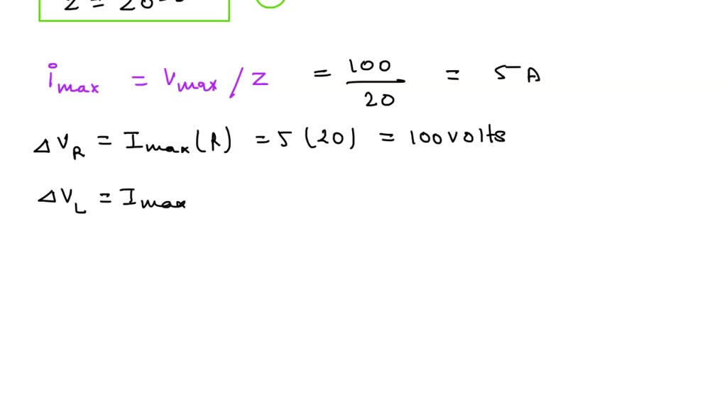 SOLVED 097l UlJ) Using the circuit diagram of single phase series RLC