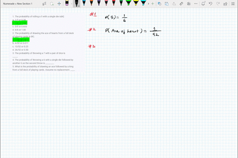1-the-probability-of-rolling-a-5-with-a-single-die-is-a-15-or-020-b-16-or-0167-c-56-or-0833-d-66-or-100-2-the-probability-of-drawing-the-ace-of-hearts-from-a-full-deck-of-playing-cards-is-a-48413
