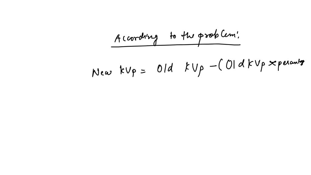 SOLVED Your technique for a shoulder is 10 mAs 60 kVp. You must