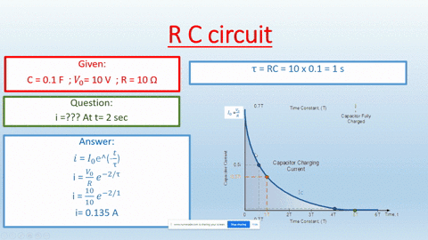 a-capacitor-with-capacitance-01f-in-an-rc-circuit-is-initially-charged-up-to-an-initial-voltage-of-vo-10v-and-is-then-discharged-through-an-r10-resistor-as-shown-the-switch-is-closed-at-time-45202