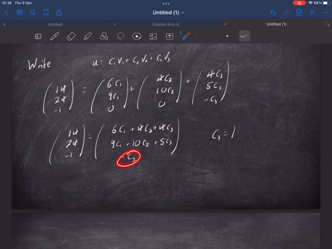 find-coefficients-c1-c2-c3-for-which-u-14-24-1-is-a-linear-combination-c1v1-c2v2-c3v3-of-the-vectors-v1-6-9-0-v2-4-10-0-v3-4-5-1-enter-your-answer-as-a-list-in-the-form-c1-c2-c3