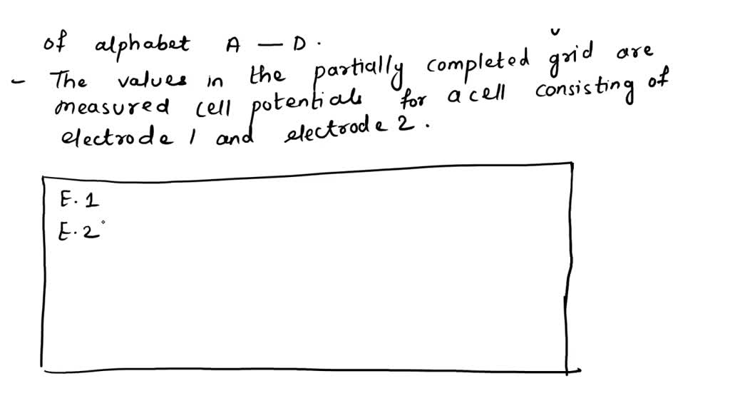 SOLVED Analyze and solve this partially completed galvanic cell puzzle