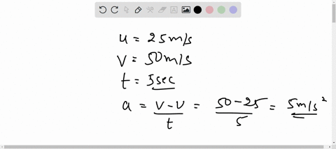 a-race-car-accelerates-uniformly-from-25-ms-to-50-ms-in-5-seconds-determine-the-acceleration-of-the-car-and-the-distance-traveled