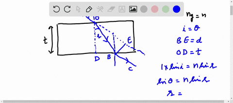 iii-a-light-ray-is-incident-on-a-flat-piece-of-glass-with-index-of-refraction-n-as-in-fig-23-22-show-47027