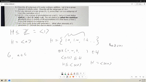 please-help-with-4-and-7-in-clear-and-clean-writing-please-4-describe-all-subgroups-of-z-under-ordinary-addition-let-b-be-a-group-element-of-infinite-orderdescribe-all-the-subgroups-ofb-5for-91373