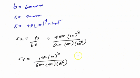 a-square-plate-of-width-b-and-thickness-t-is-loaded-by-normal-forces-p_x-and-p_y-and-by-shear-forces-44084